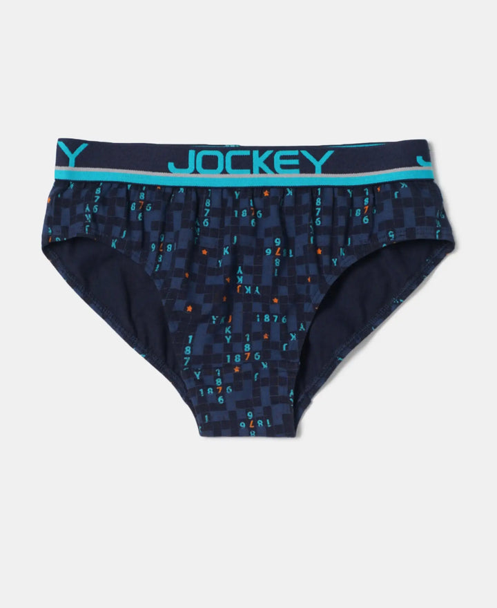 Super Combed Cotton Elastane Printed Brief with Ultrasoft Waistband - Assorted Color & Prints-17