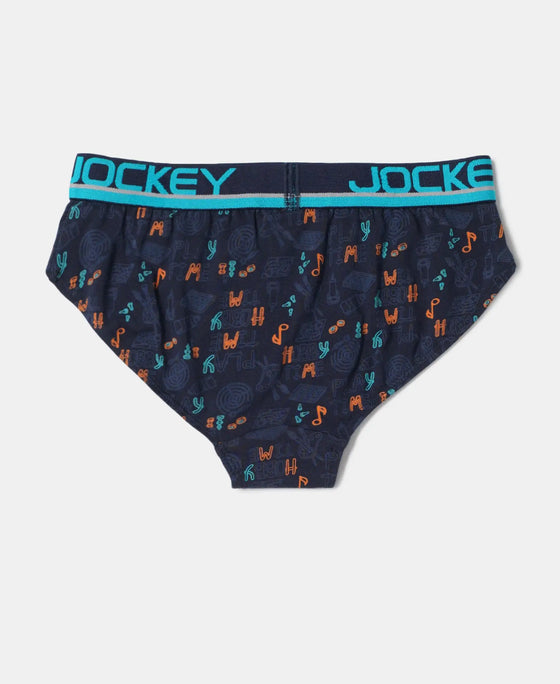 Super Combed Cotton Elastane Printed Brief with Ultrasoft Waistband - Assorted Color & Prints-18
