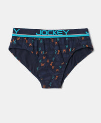 Super Combed Cotton Elastane Printed Brief with Ultrasoft Waistband - Assorted Color & Prints-19