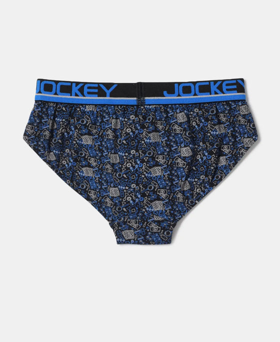 Super Combed Cotton Elastane Printed Brief with Ultrasoft Waistband - Assorted Color & Prints-20