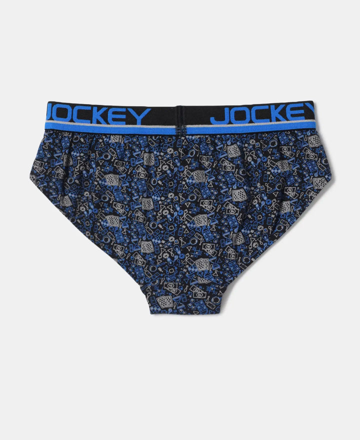 Super Combed Cotton Elastane Printed Brief with Ultrasoft Waistband - Assorted Color & Prints-20