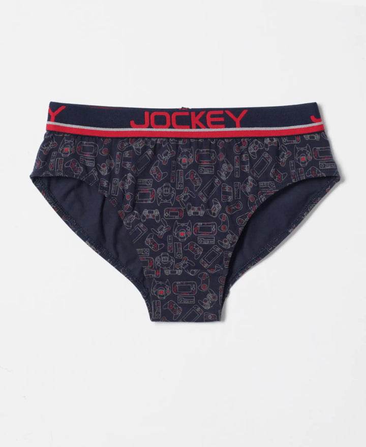 Super Combed Cotton Elastane Printed Brief with Ultrasoft Waistband - Assorted Color & Prints-2
