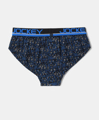 Super Combed Cotton Elastane Printed Brief with Ultrasoft Waistband - Assorted Color & Prints-4