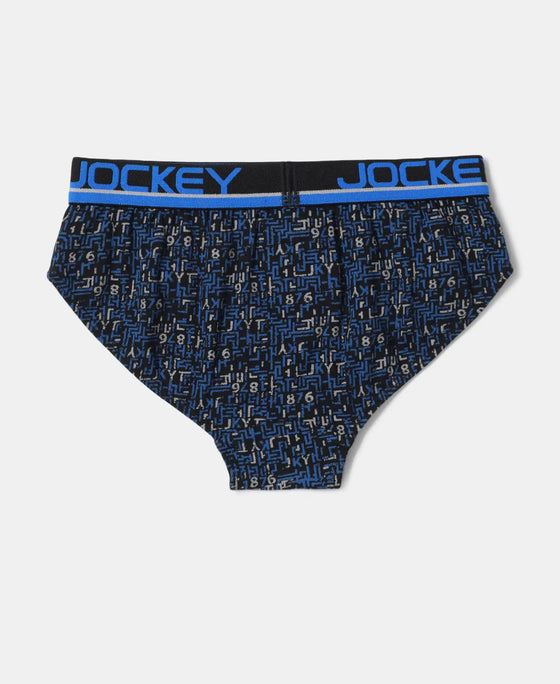 Super Combed Cotton Elastane Printed Brief with Ultrasoft Waistband - Assorted Color & Prints-4