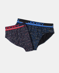 Super Combed Cotton Elastane Printed Brief with Ultrasoft Waistband - Assorted Color & Prints-7