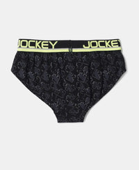 Super Combed Cotton Elastane Printed Brief with Ultrasoft Waistband - Assorted Color & Prints-9