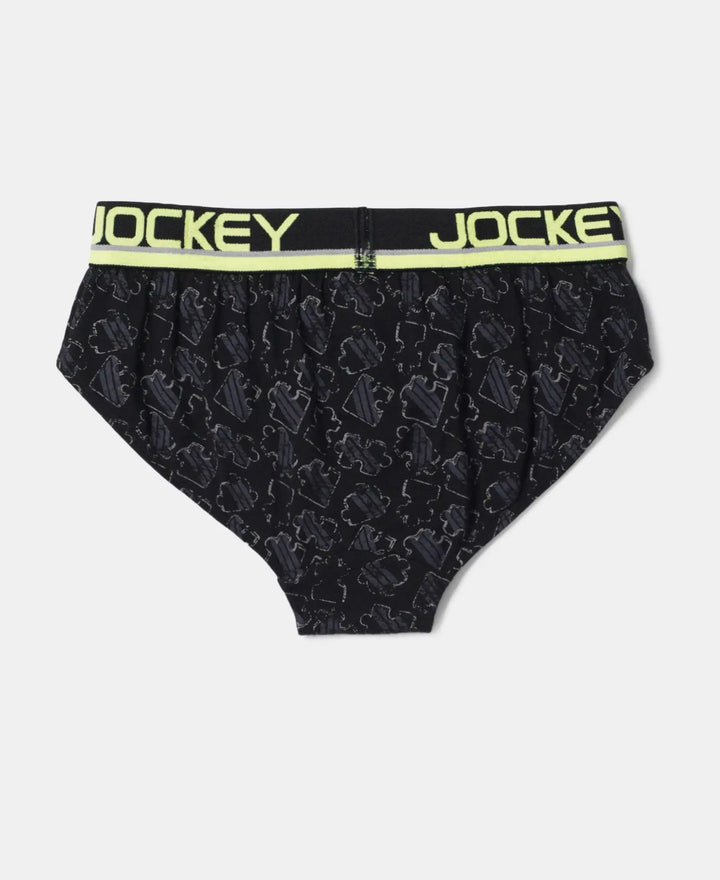 Super Combed Cotton Elastane Printed Brief with Ultrasoft Waistband - Assorted Color & Prints-9