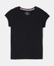 Super Combed Cotton Solid Short Sleeve T-Shirt - Black-1