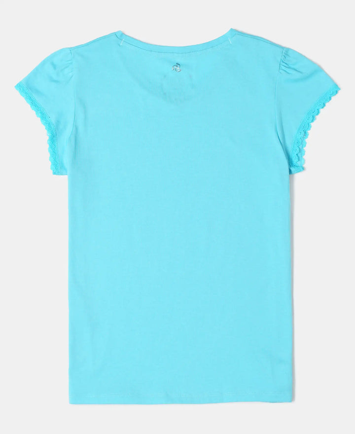 Super Combed Cotton Solid Short Sleeve T-Shirt - Blue Curacao-2