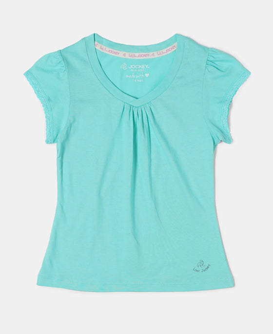 Super Combed Cotton Solid Short Sleeve T-Shirt - Cockatoo-1