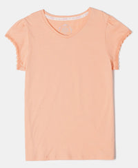 Super Combed Cotton Solid Short Sleeve T-Shirt - Coral Reef-1