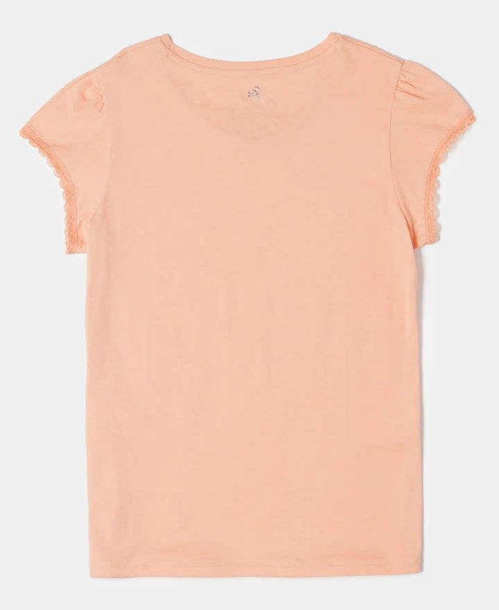 Super Combed Cotton Solid Short Sleeve T-Shirt - Coral Reef-2