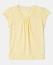 Super Combed Cotton Solid Short Sleeve T-Shirt - Pale Banana-1