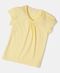 Super Combed Cotton Solid Short Sleeve T-Shirt - Pale Banana-5