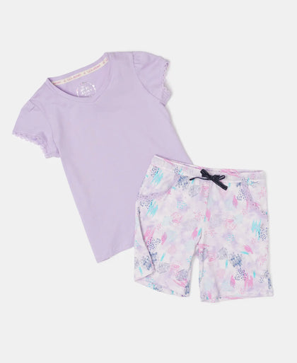Super Combed Cotton Printed Shorts - Lavendula-5