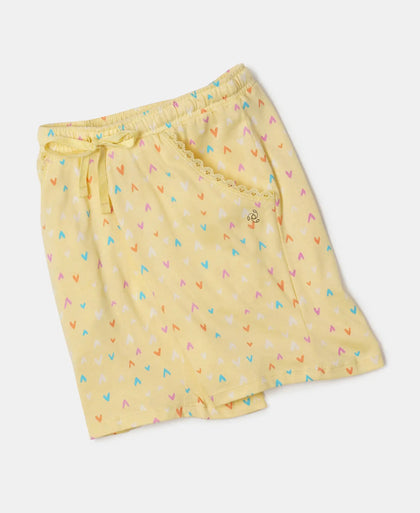 Super Combed Cotton Printed Shorts - Pale Banana Printed-5