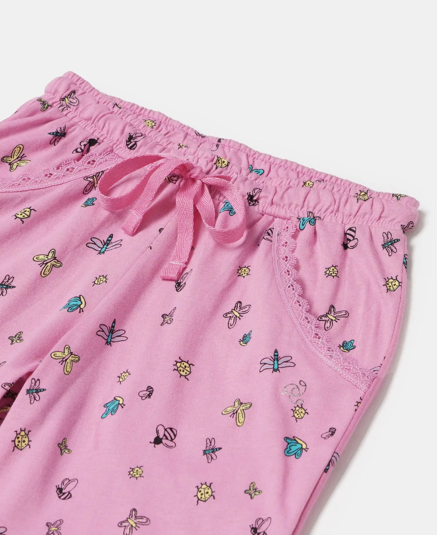 Super Combed Cotton Printed Shorts - Wild Orchid Printed-3