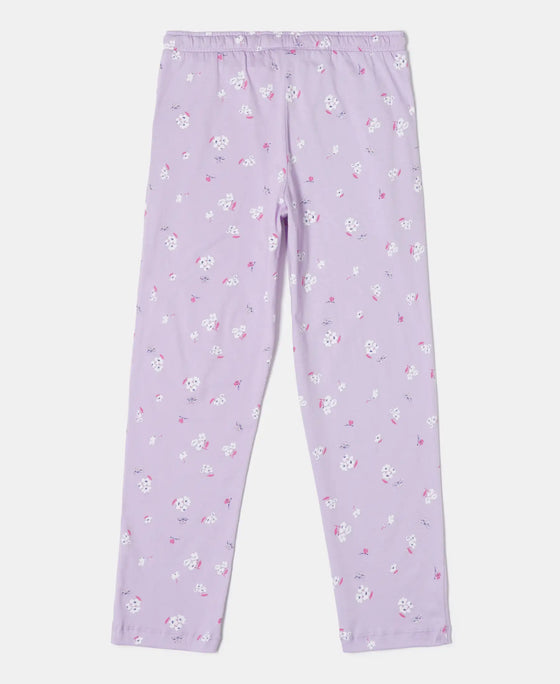 Super Combed Cotton Printed Pyjama - Lavendula-2