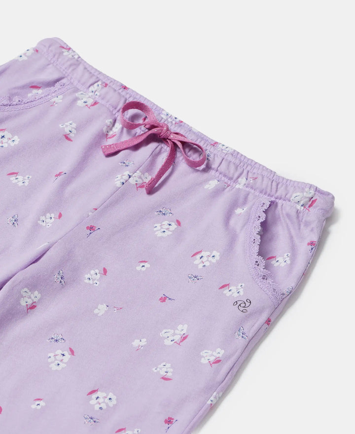 Super Combed Cotton Printed Pyjama - Lavendula-3