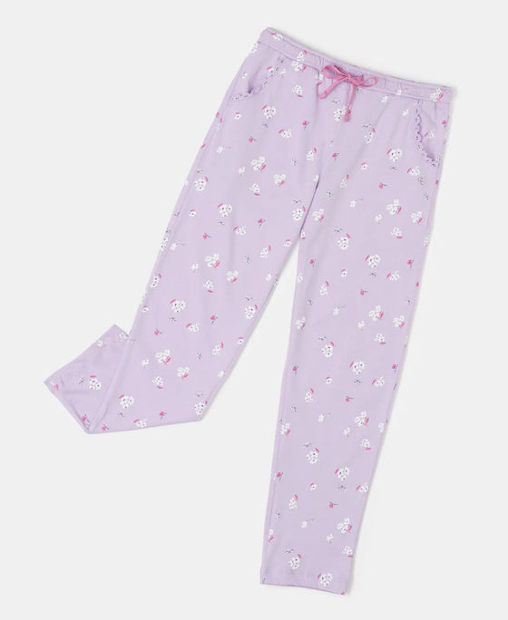 Super Combed Cotton Printed Pyjama - Lavendula-5