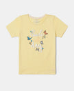Super Combed Cotton Graphic Printed Short Sleeve T-Shirt - Pale Banana-1