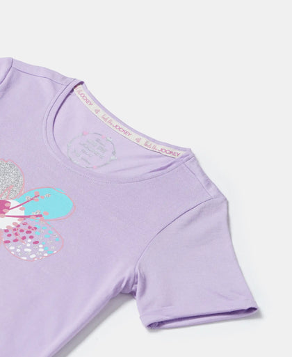 Super Combed Cotton Graphic Printed Dress - Lavendula-3