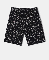 Super Combed Cotton Short Sleeve T-Shirt and Printed Shorts Set - Black-3