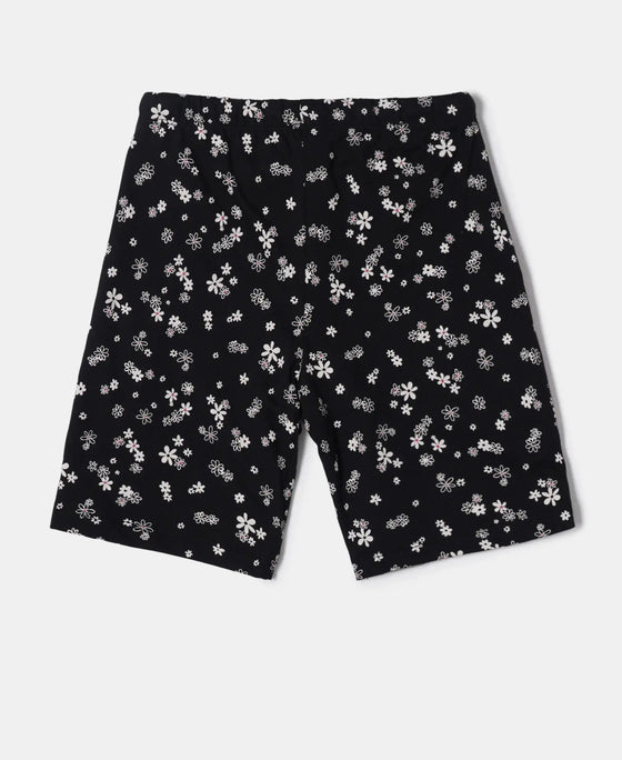 Super Combed Cotton Short Sleeve T-Shirt and Printed Shorts Set - Black-3