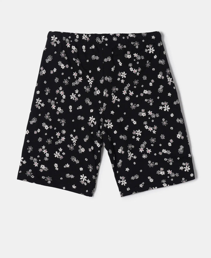 Super Combed Cotton Short Sleeve T-Shirt and Printed Shorts Set - Black-3