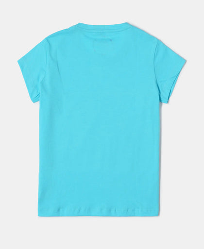 Super Combed Cotton Short Sleeve T-Shirt and Printed Shorts Set - Blue Curacao-5