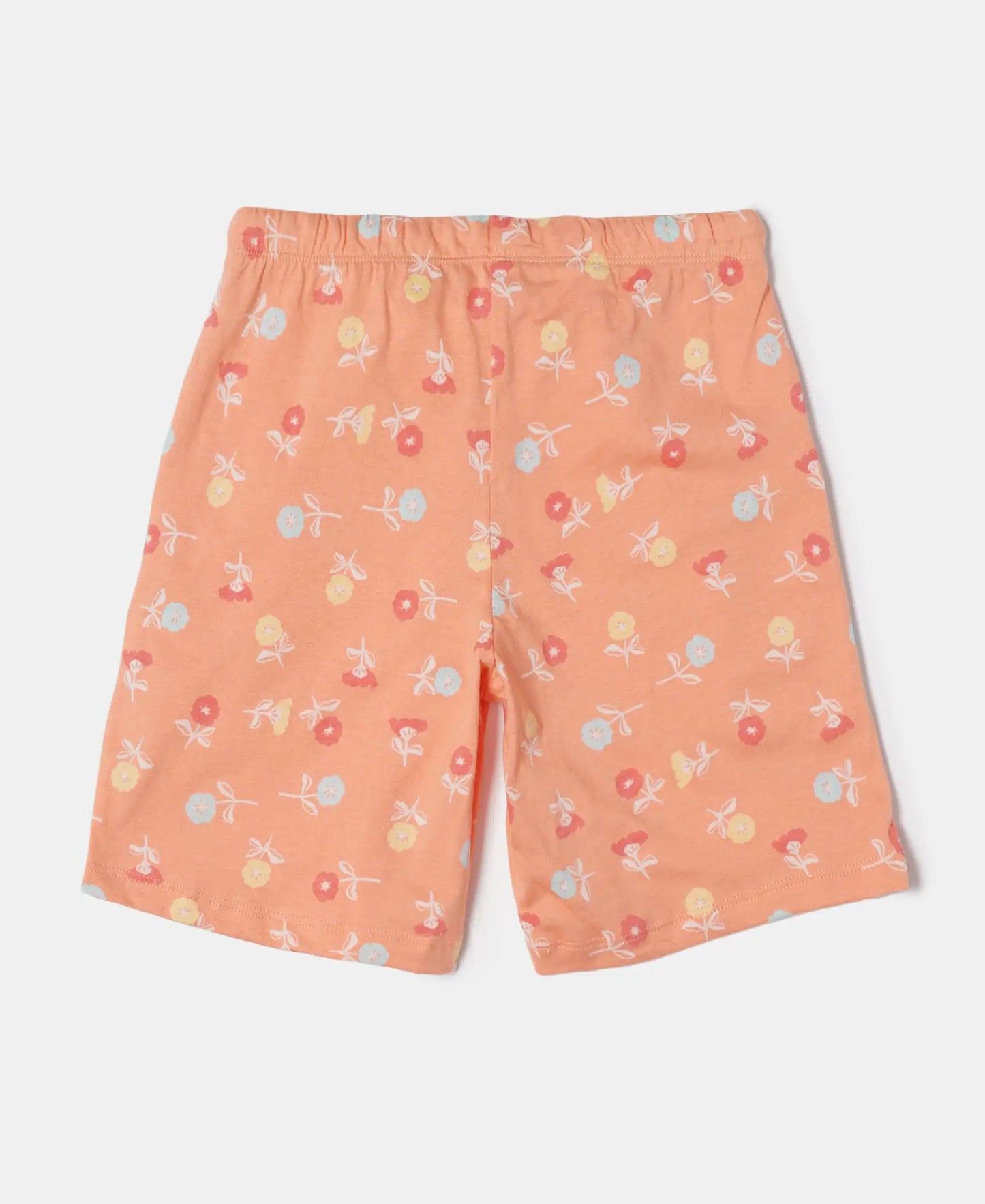 Super Combed Cotton Short Sleeve T-Shirt and Printed Shorts Set - Coral Reef-3