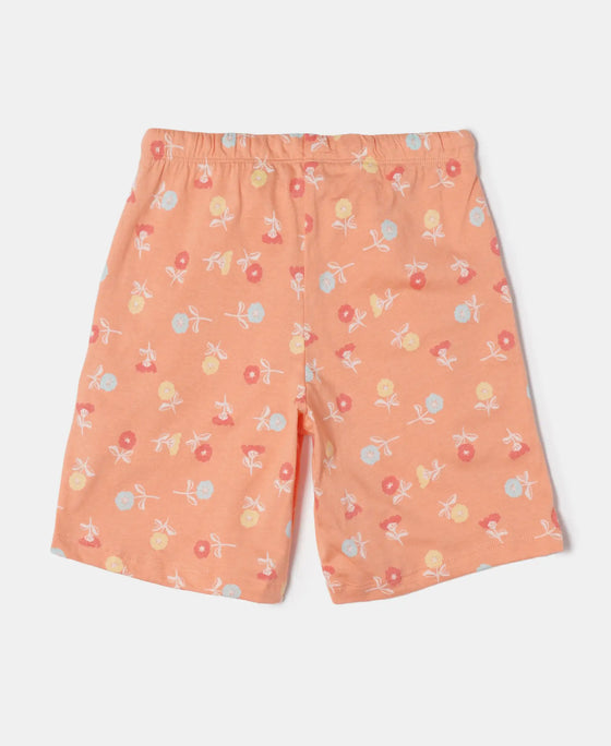 Super Combed Cotton Short Sleeve T-Shirt and Printed Shorts Set - Coral Reef-3