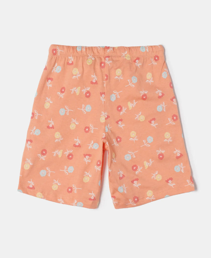Super Combed Cotton Short Sleeve T-Shirt and Printed Shorts Set - Coral Reef-3