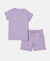 Super Combed Cotton Short Sleeve T-Shirt and Printed Shorts Set - Lavendula-1
