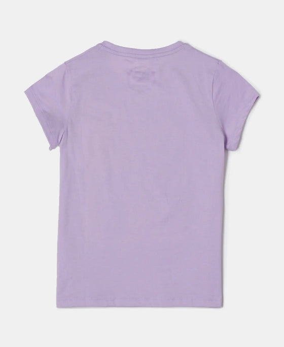 Super Combed Cotton Short Sleeve T-Shirt and Printed Shorts Set - Lavendula-6