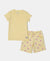 Super Combed Cotton Short Sleeve T-Shirt and Printed Shorts Set - Pale Banana-1