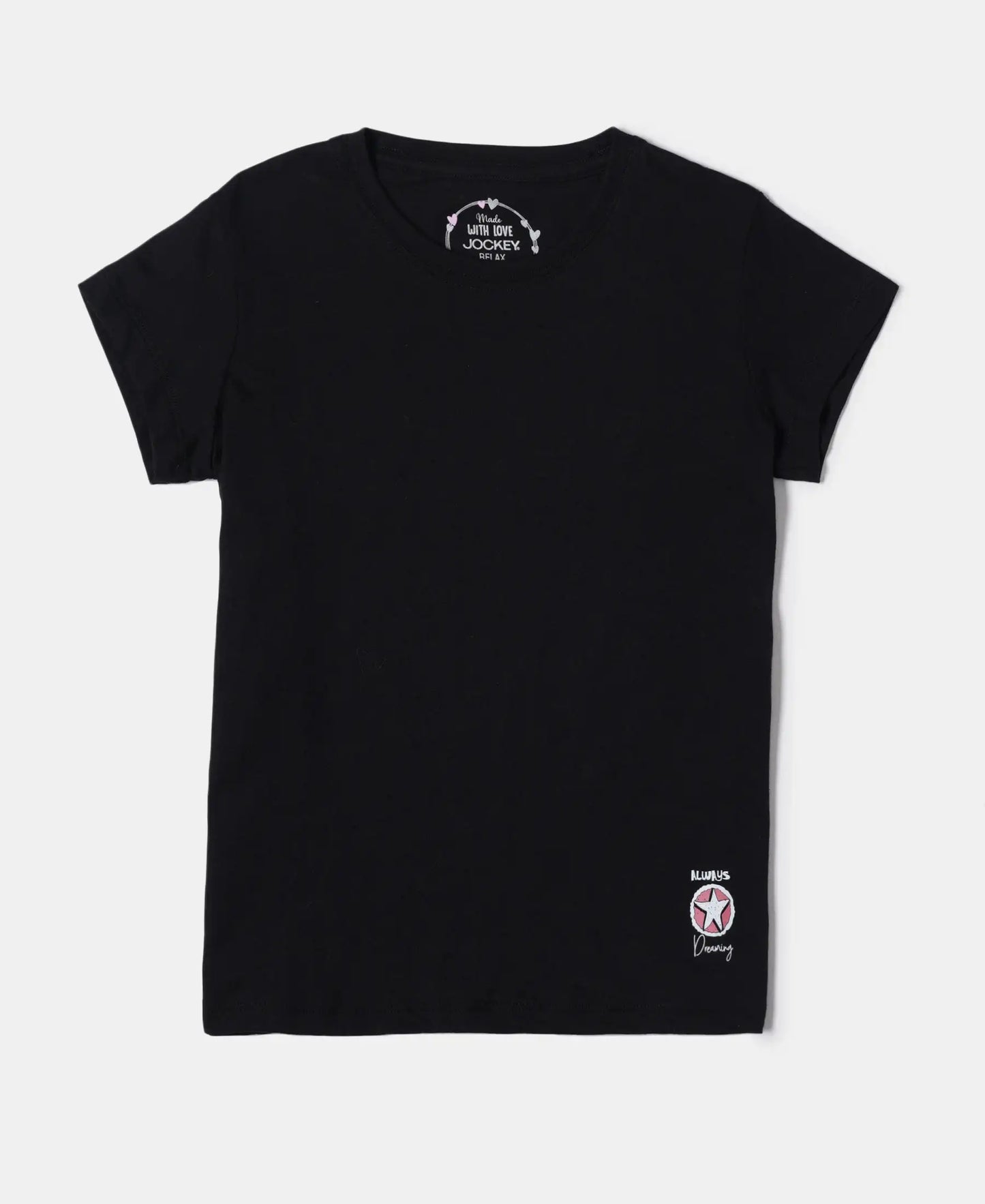 Super Combed Cotton Short Sleeve T-Shirt and Printed Pyjama Set - Black-2
