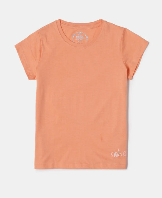 Super Combed Cotton Short Sleeve T-Shirt and Printed Pyjama Set - Coral Reef-2