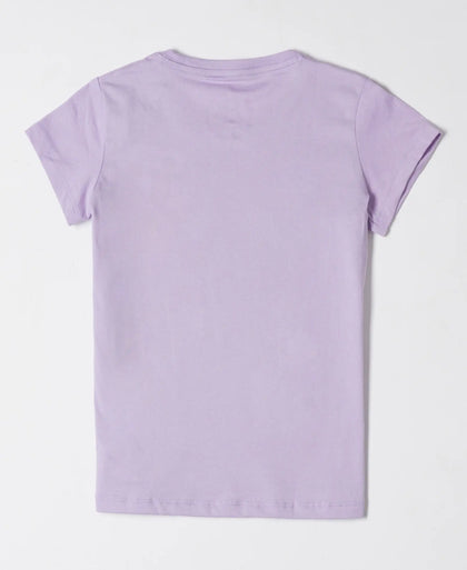 Super Combed Cotton Short Sleeve T-Shirt and Printed Pyjama Set - Lavendula-3