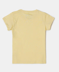 Super Combed Cotton Short Sleeve T-Shirt and Printed Pyjama Set - Pale Banana-3