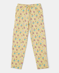 Super Combed Cotton Short Sleeve T-Shirt and Printed Pyjama Set - Pale Banana-4