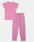 Super Combed Cotton Short Sleeve T-Shirt and Printed Pyjama Set - Wild Orchid-1