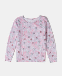 Super Combed Cotton Printed Full Sleeve T-Shirt and Pyjama Set - Flamingo Pink AOP-2