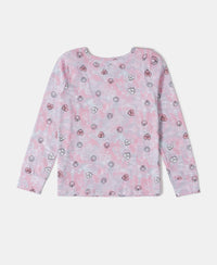 Super Combed Cotton Printed Full Sleeve T-Shirt and Pyjama Set - Flamingo Pink AOP-3