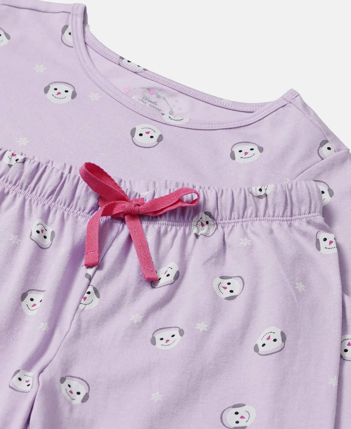 Super Combed Cotton Printed Full Sleeve T-Shirt and Pyjama Set - Lavendula-6