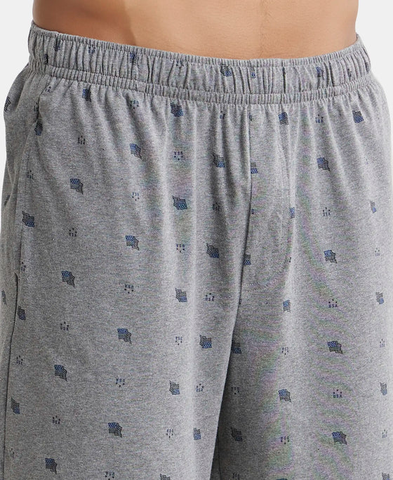 Super Combed Cotton Elastane Stretch Regular Fit Shorts with Side Pockets - Mid Grey Melange-6