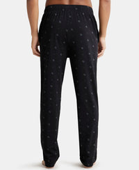 Super Combed Cotton Elastane Stretch Regular Fit Pyjama with Inner Drawstring - Black-3