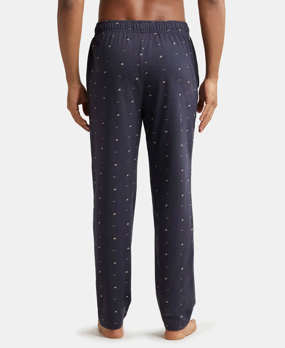 Super Combed Cotton Elastane Stretch Regular Fit Pyjama with Inner Drawstring - Graphite-3