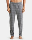 Super Combed Cotton Elastane Stretch Regular Fit Pyjama with Inner Drawstring - Mid Grey Melange-1