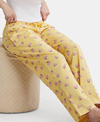 Super Combed Cotton Woven Fabric Relaxed Fit Striped Pyjama with Side Pockets - Banana Cream Assorted Checks-5